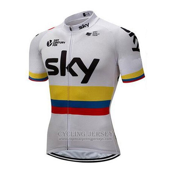 2018 Cycling Jersey Sky Champion Colombia Short Sleeve and Bib Short